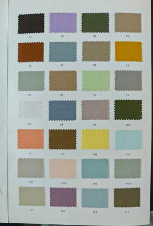 Taslon color card