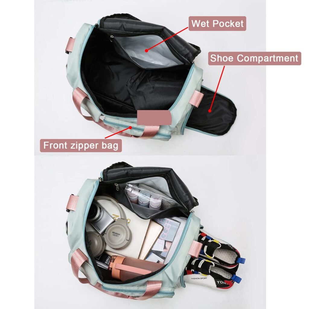 custom printed travel duffel bag set with toiletry pouch