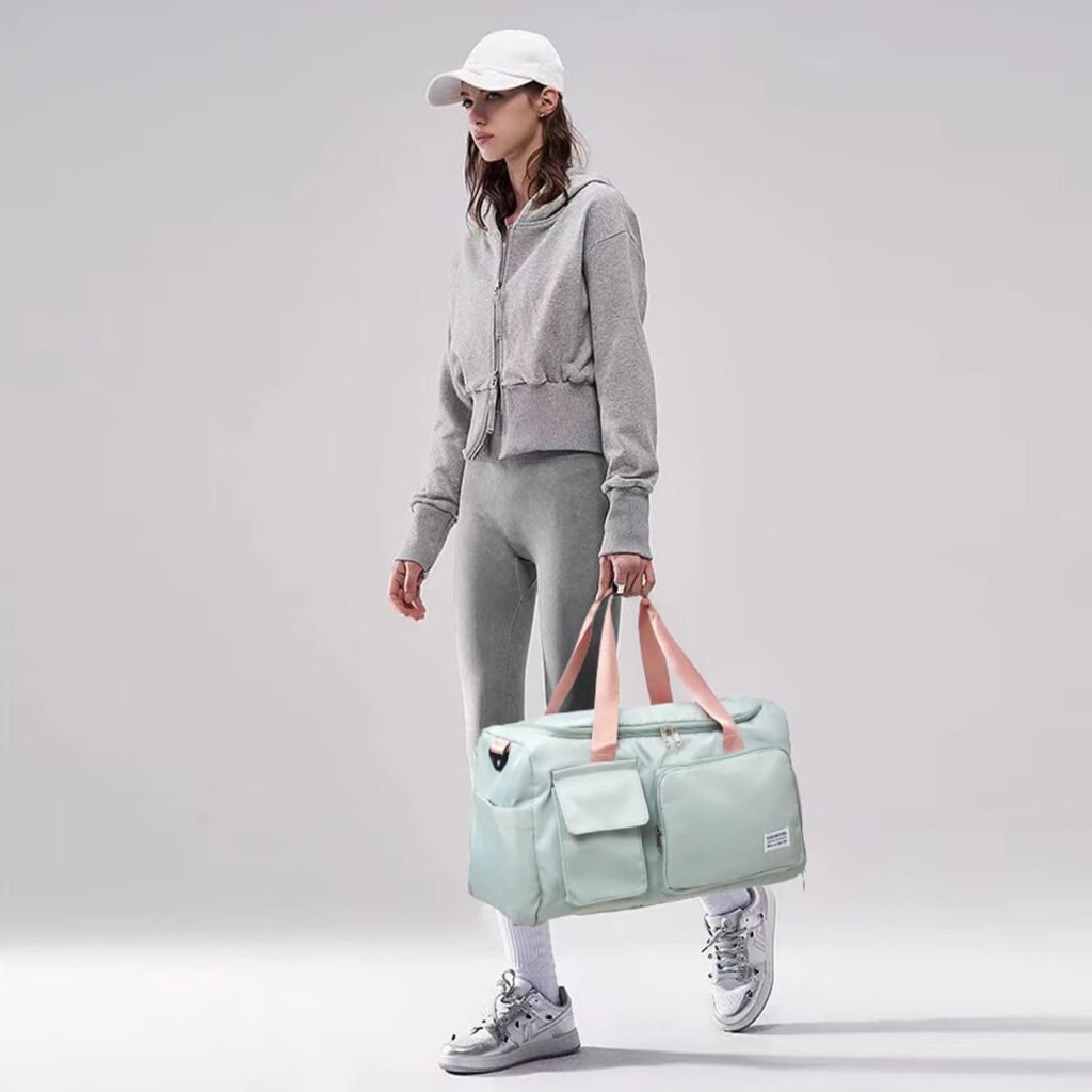 private label travel duffle bag with toiletry bag