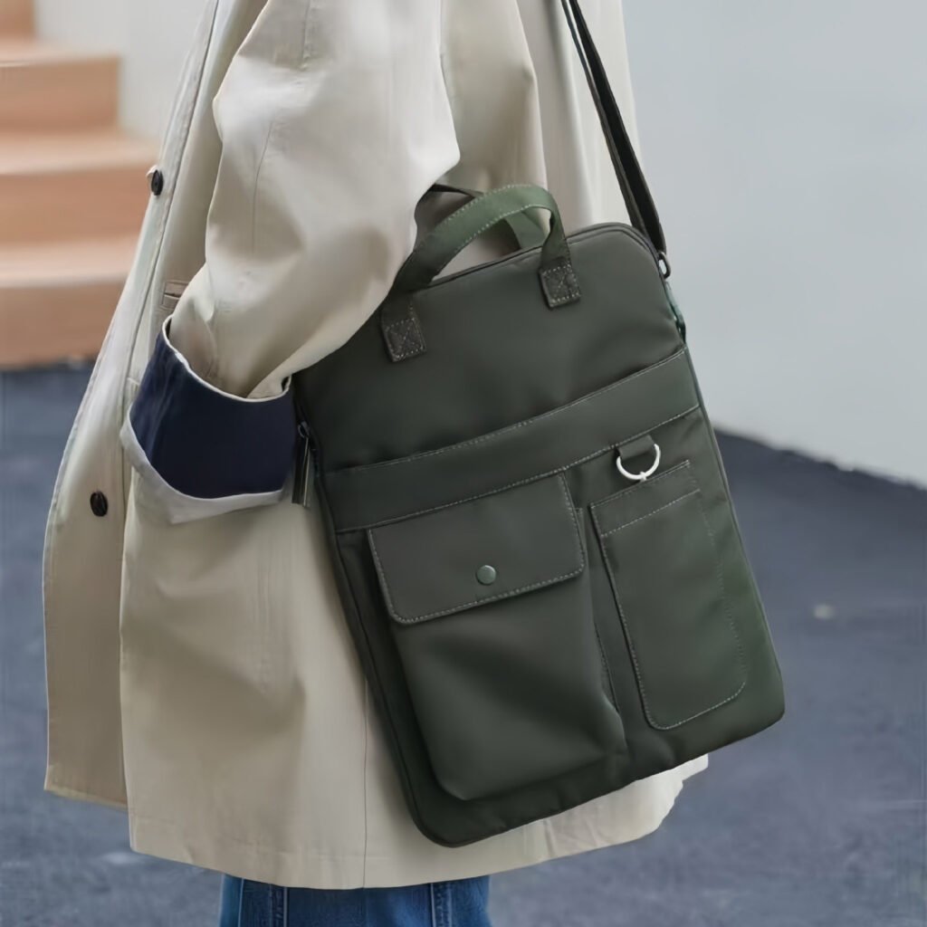 Expandable utility laptop bag for business commute