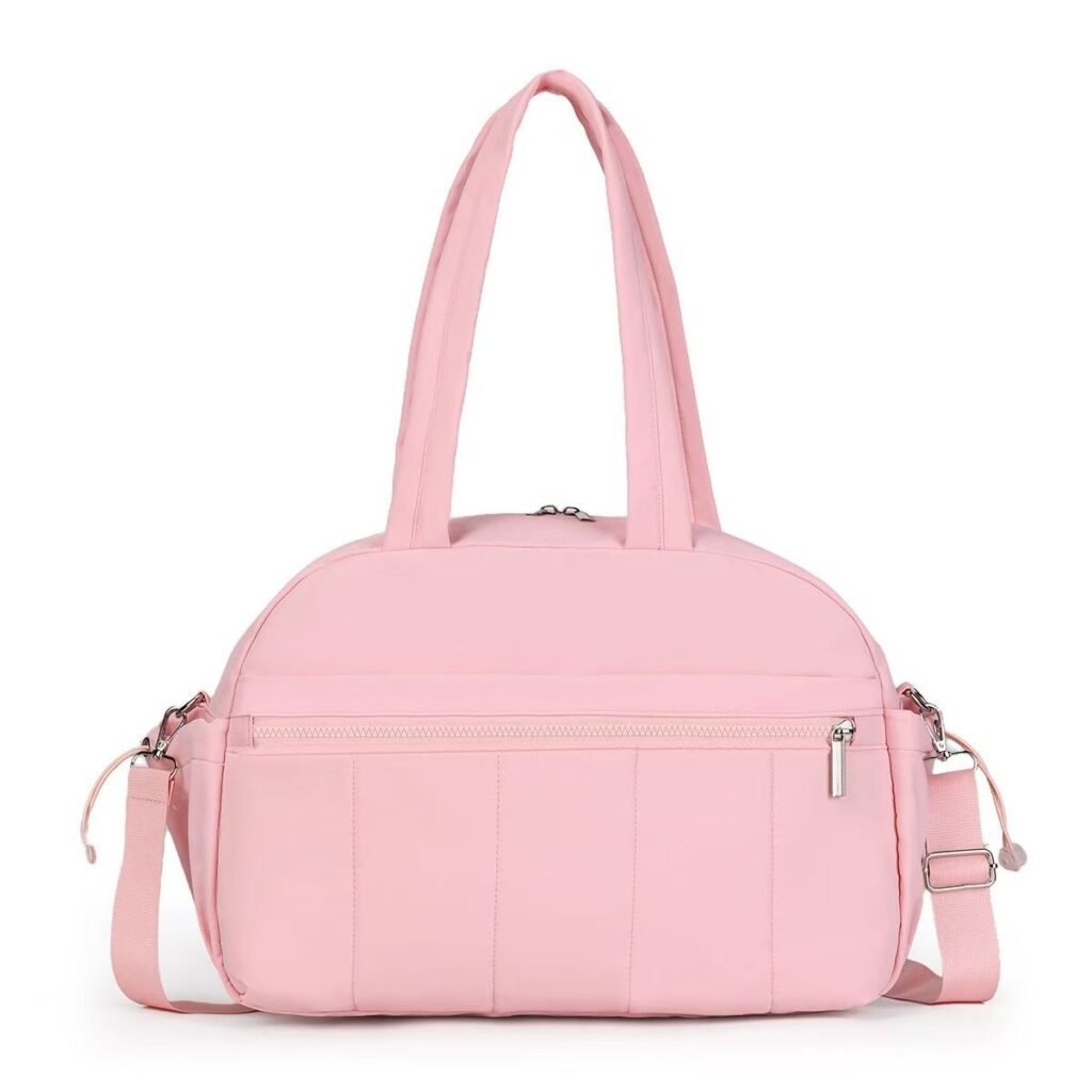 pink china factory lightweight puffer fitness bag bulk order