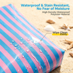 low MOQ PVC striped beach tote bag wholesale